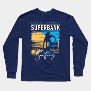 Retro Superbank Surfing // Surfers Paradise // Surf Gold Coast Long Sleeve T-Shirt